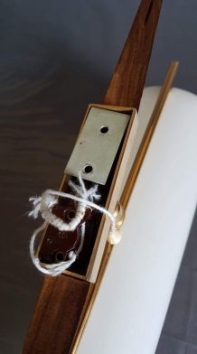 grande applique Lunel en teck, perspex et laiton 