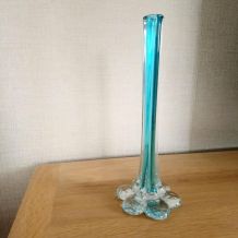 Vase soliflore bleu turquoise. 