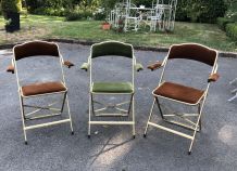 Chaises pliantes en velours pliable