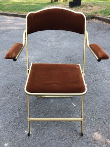 Chaises pliantes en velours pliable