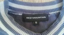 Pull coton bleu gris neuf jamais porté Best Mountain 16 ans