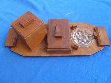 service de fumeur en bois , vintage