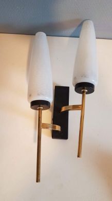 applique murale Lunel avec double lumière en verre