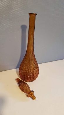 grande carafe italienne empoli orange vintage