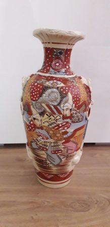 Grand vase Satsuma fin XIXème signé