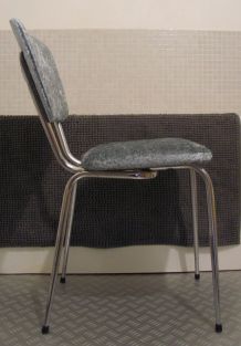 chaise velours années 60
