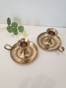 Lot de 2 bougeoirs rat de cave