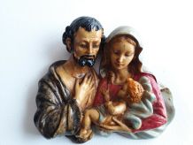Sculpture polychrome La Sainte Famille