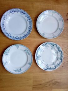  4 assiettes dépareillées