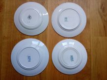  4 assiettes dépareillées
