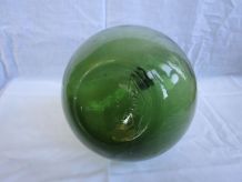 Dame Jeanne bonbonne en verre vert 3 litres