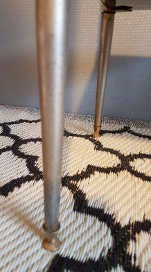 tablette verre et métal doré 2 plateaux