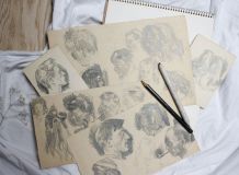 croquis portraits crayon à papier