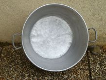 bassine  en  aluminium,  vintage