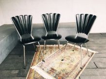 Lot 3 chaises Soudexvinyl 