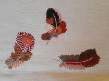 6 Sets de table &amp;amp; serviettes, brodés à la main