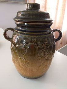 Pot couvert céramique 1970 vintage 