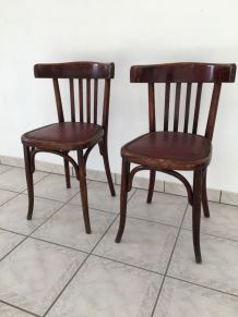 Paire de chaises bistrot "FISCHEL" 1900-1920