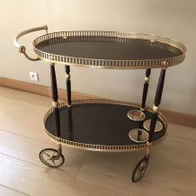 desserte dorée vintage