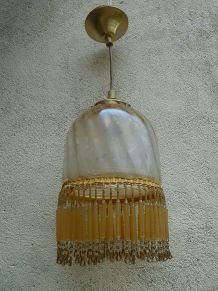 suspension , lampe pampilles de verre 