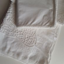 Nappe Pur Coton Et Dentelle De Burano Faite Main
