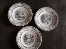 3 Assiettes parlantes Creil et Montereau 
