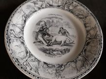 3 Assiettes parlantes Creil et Montereau 