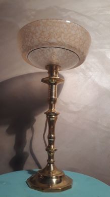 lampe  bronze type calice 1930  art deco