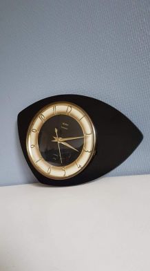 pendule murale formica noire et or marque TROPHY Transistor