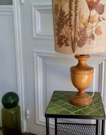 Grande lampe herbier vintage