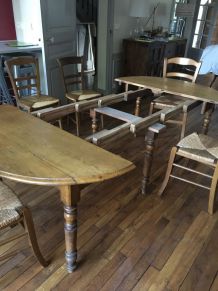 Table en chêne à rallonges 