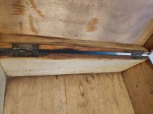 valise en bois ancienne avec plaque nominative