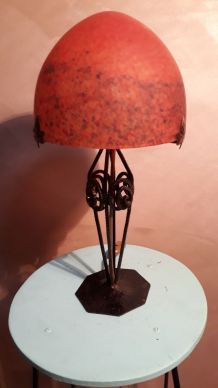  Grande Lampe Pâte de Verre ,Muller Fre