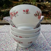 Lot de 4 bols Arcopal motif fleurs de pommier
