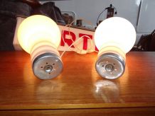 Paire de lampes ampoules 1960
