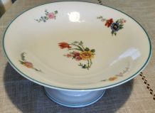 Compotier ancien motif fleurs