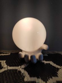 applique main céramique blanche et opaline blanche