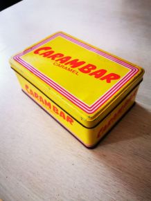 Boîte à sucre en métal carambar vintage 