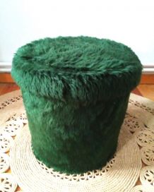 Duo pouf et tabouret moumoute - Années 70