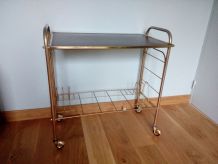 Desserte roulante porte-vinyles range disques