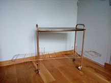 Desserte roulante porte-vinyles range disques