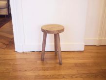 Tabouret de ferme vacher en chêne 
