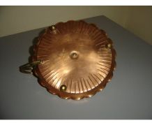 bougeoir à main en cuivre