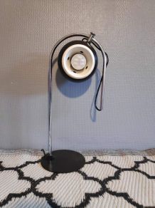 lampe eyeball métal noir et chromé réglable