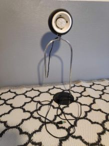 lampe eyeball métal noir et chromé réglable