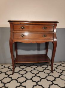 commode 2 tiroirs en merisier