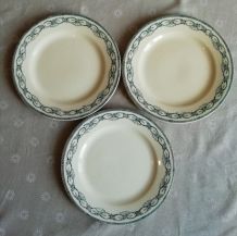 Trois assiettes Récamier