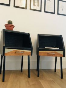 Paire de chevets so vintage