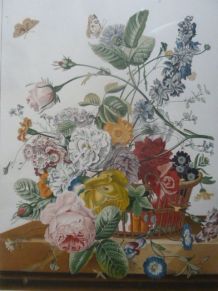 Lithographie "bouquet de fleurs" Antoine Chazal chez Mourlot