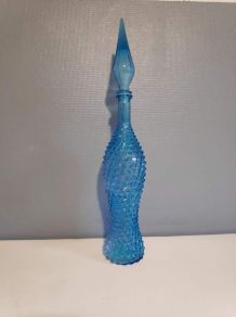 carafe italienne empoli bleu clair avec bouchon flamme